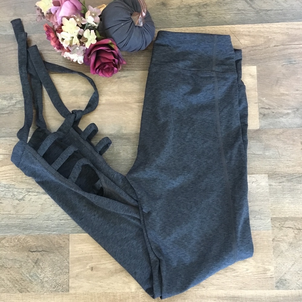 Target Joy Lab Lace Up Leggings Small Gray